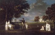 Alexander Nasmyth The Family of Neil 3rd Earl of Rosebery in the grounds of Dalmeny House oil painting on canvas